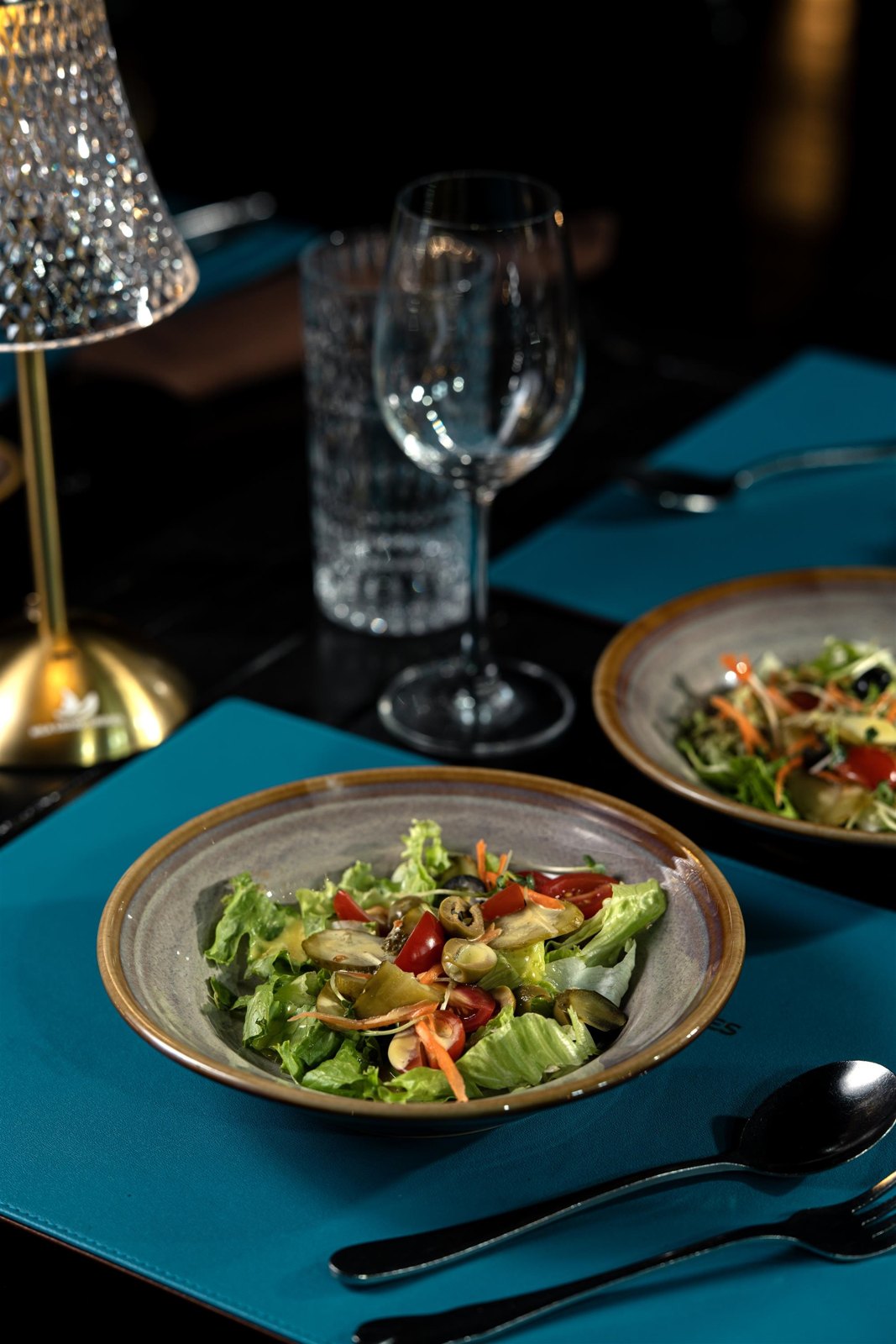 Fresh garden salad served at dinner aboard Mila Grand Cruises